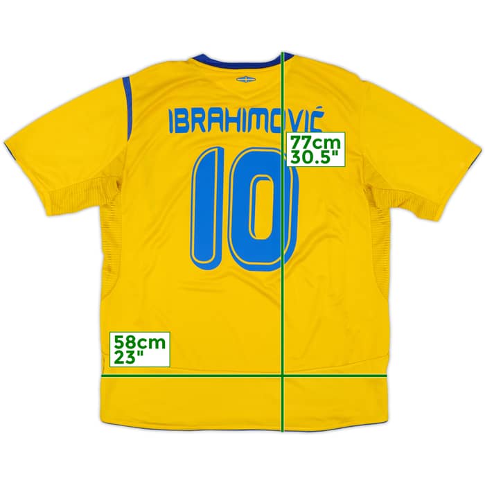 2005-06 Sweden Home Shirt Ibrahimovic #10 - 8/10 - (XL)