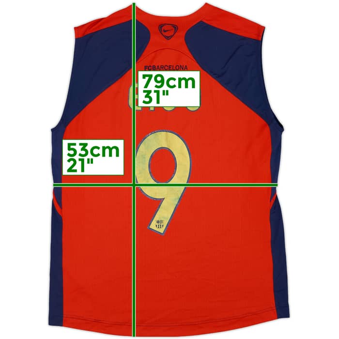 2007-08 Barcelona Nike Training Vest Eto'o #9 - 5/10 - (L)