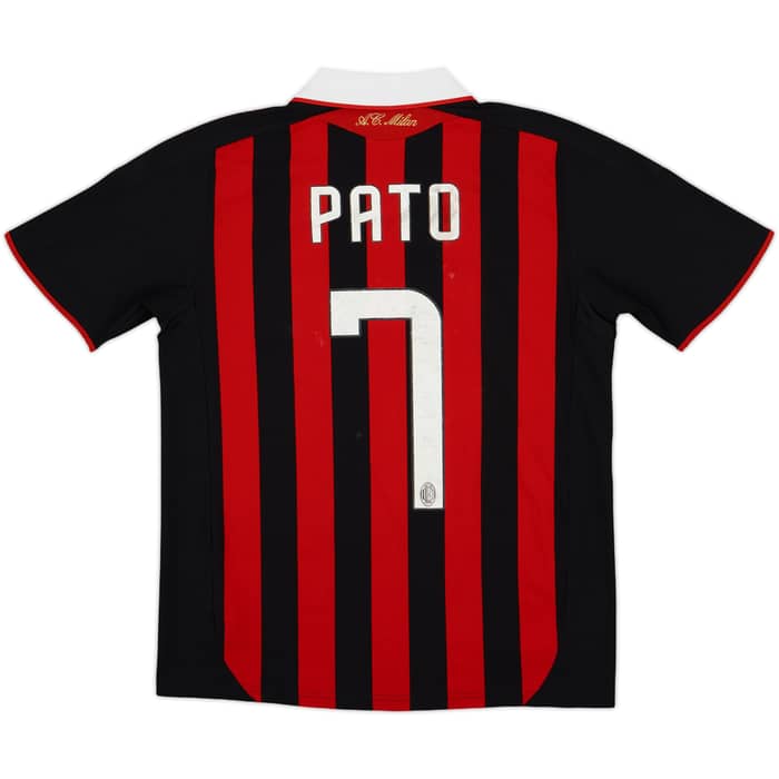 2009-10 AC Milan Home Shirt Pato #7 - 4/10 - (XL.Boys)