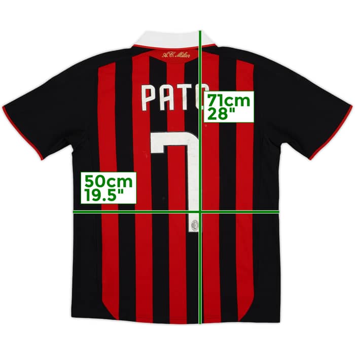 2009-10 AC Milan Home Shirt Pato #7 - 4/10 - (XL.Boys)