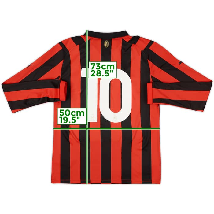 2024-25 AC Milan 125th Anniversary Authentic L/S Shirt #10 (Rafa Leao) (S)
