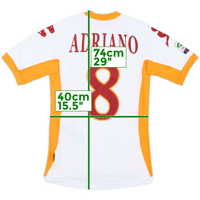 2010-11 Roma Away Shirt Adriano #8 (XS)