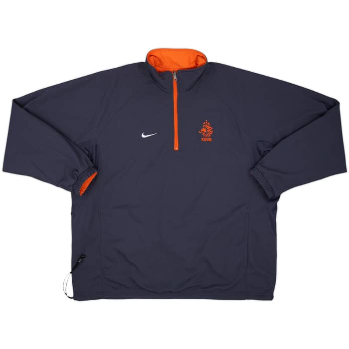 2000-01 Netherlands Nike Reversible 1/4 Zip Track Jacket - 10/10 - (L)