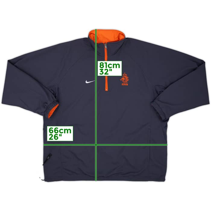 2000-01 Netherlands Nike Reversible 1/4 Zip Track Jacket - 10/10 - (L)