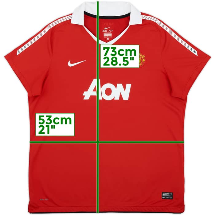 2010-11 Manchester United Home Shirt - 8/10 - (Women's XL)