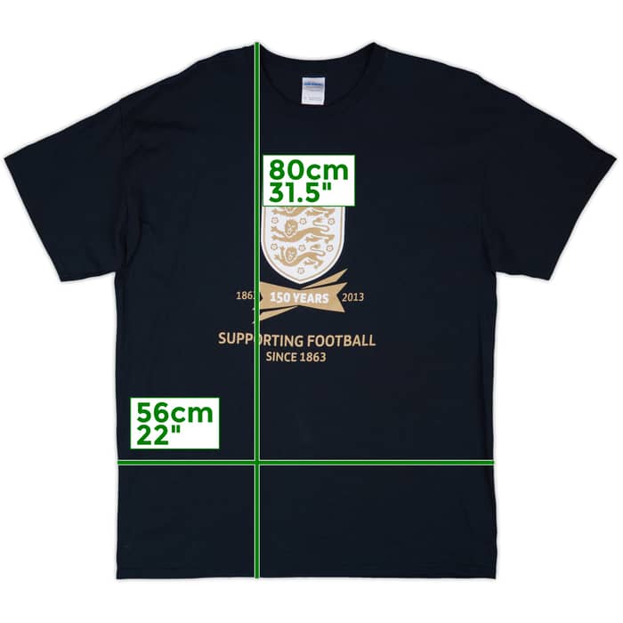2013-14 England Gildan '150 Years' Cotton Tee - 9/10 - (XL)