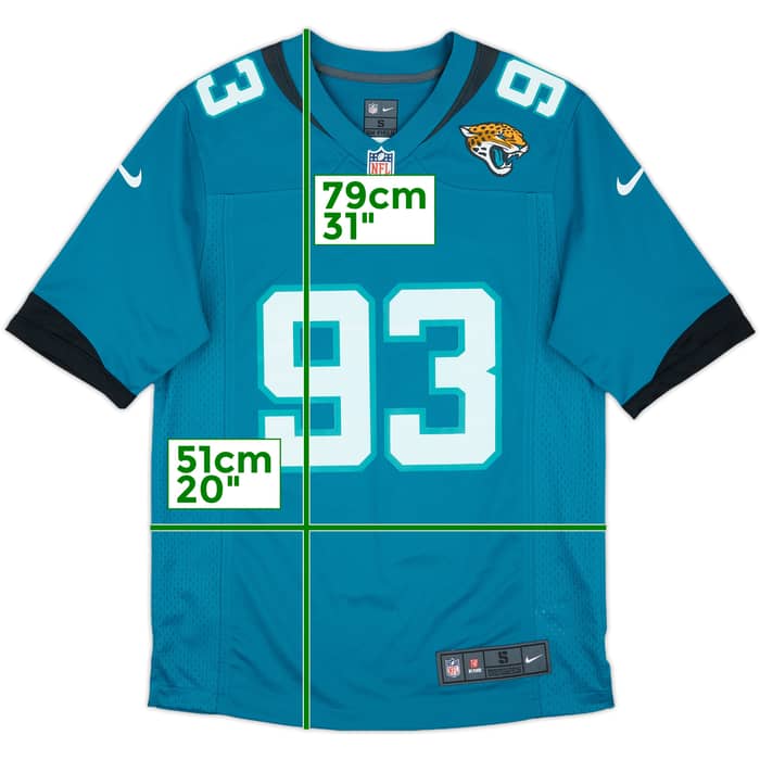 2018-19 Jacksonville Jaguars Campbell #93 Nike Game Home Jersey - 8/10 - (S)