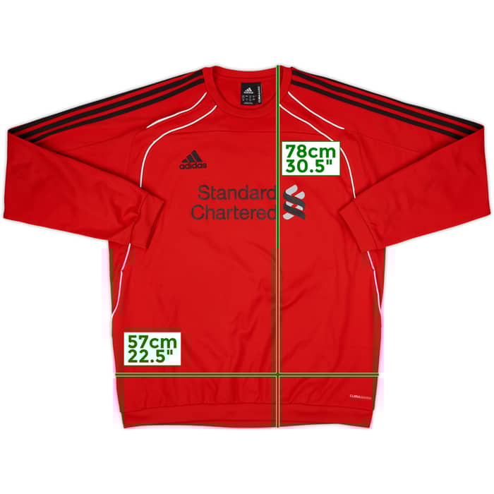 2010-11 Liverpool adidas Sweat Top - 4/10 - (XL)