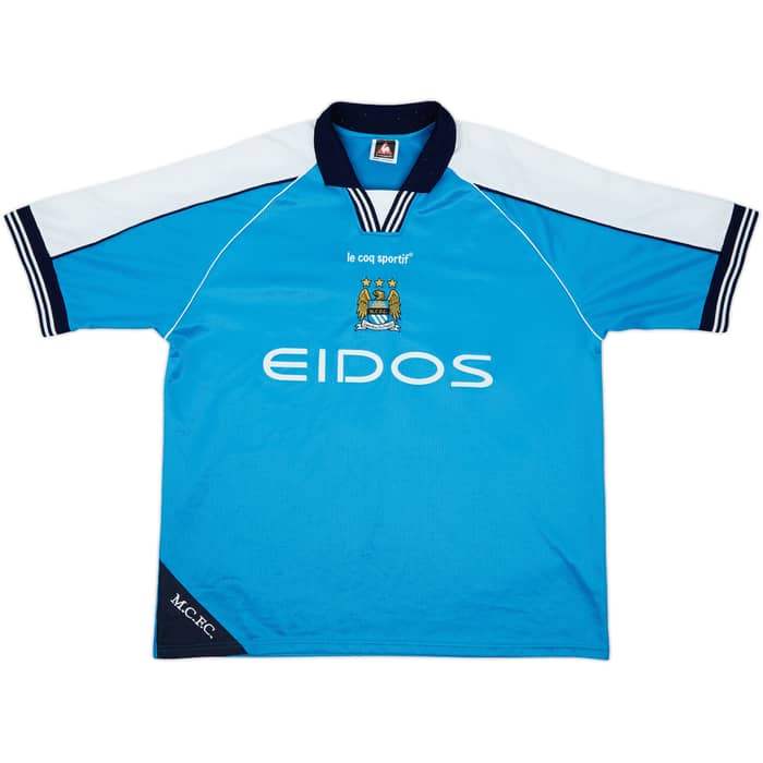1999-01 Manchester City Home Shirt Goater #10 - 8/10 - (XL)