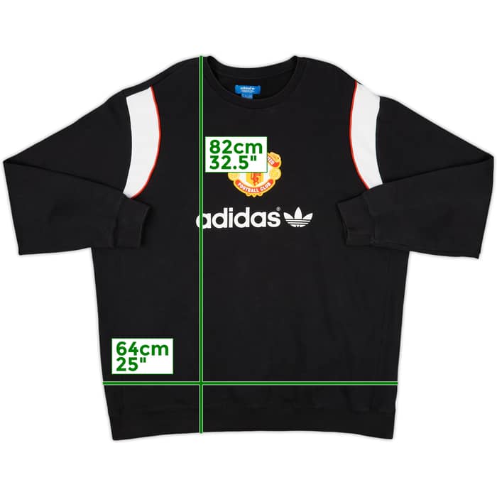 2015-16 Manchester United adidas Originals Sweat Top - 8/10 - (XXL)