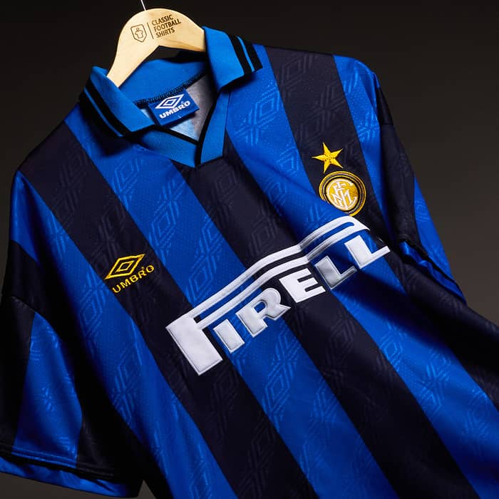 1995-96 Inter Milan Home Shirt R.Carlos #6 - 9/10 - (L)