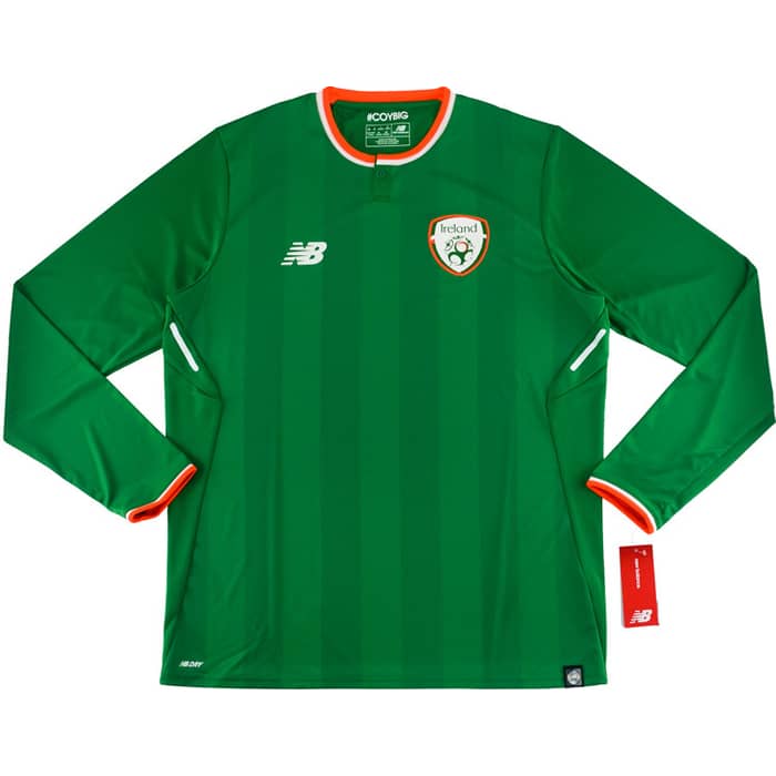 2017-18 Ireland Player Issue Home L/S Shirt - NEW