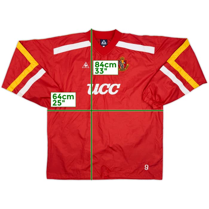 1999 Nagoya Grampus Eight Le Coq Sportif Player Issue Drill Top #9 - 7/10 - (L/XL)
