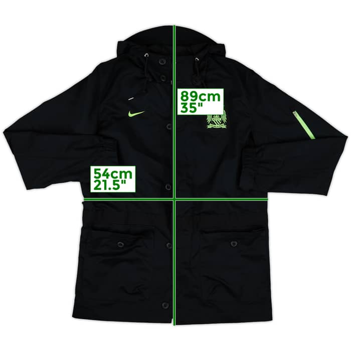 2015-16 Manchester City Nike Hooded Rain Jacket - 8/10 - (M)