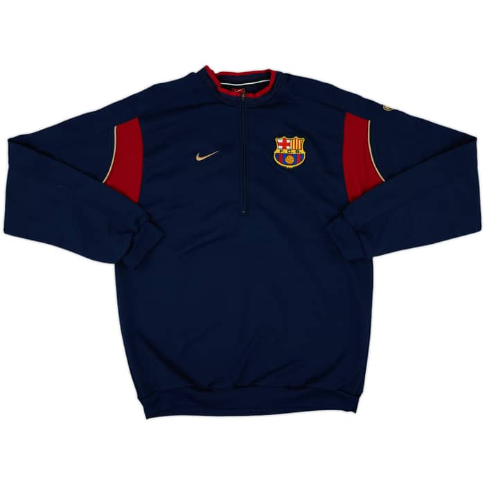2001-02 Barcelona Nike 1/4 Zip Training Top - 8/10 - (L)