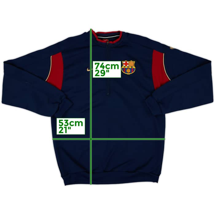 2001-02 Barcelona Nike 1/4 Zip Training Top - 8/10 - (L)