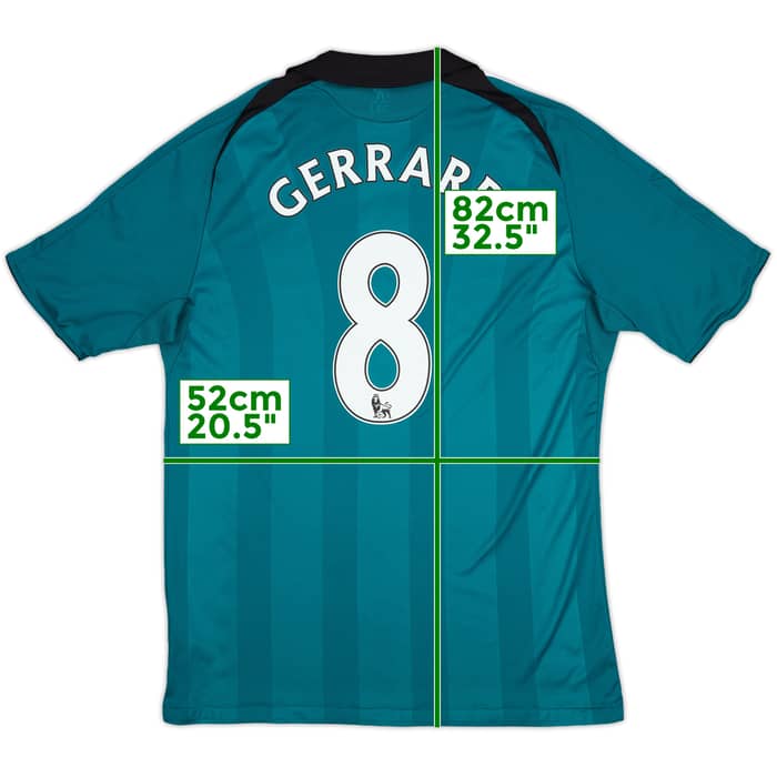 2008-09 Liverpool Third Shirt Gerrard #8 - 7/10 - (L)