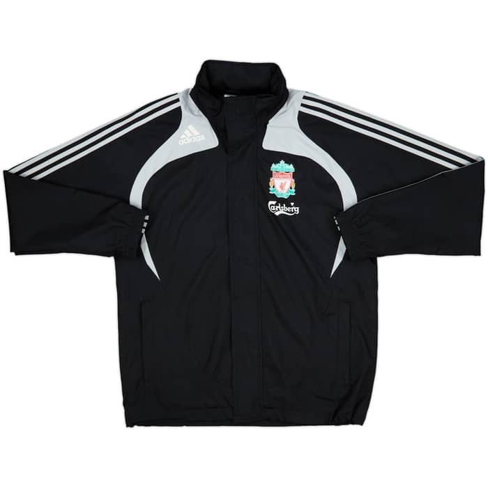 2008-09 Liverpool adidas Hooded Rain Jacket - 10/10 - (S)