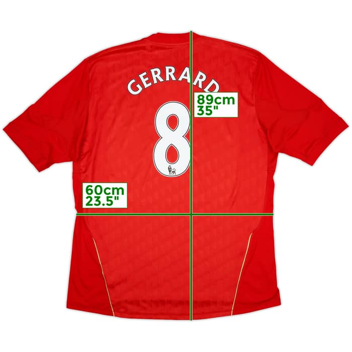 2010-12 Liverpool Home Shirt Gerrard #8 - 6/10 - (3XL)