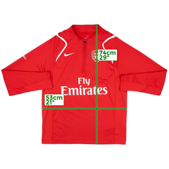 2006-07 Arsenal Nike 1/4 Zip Training Top - 8/10 - (M)