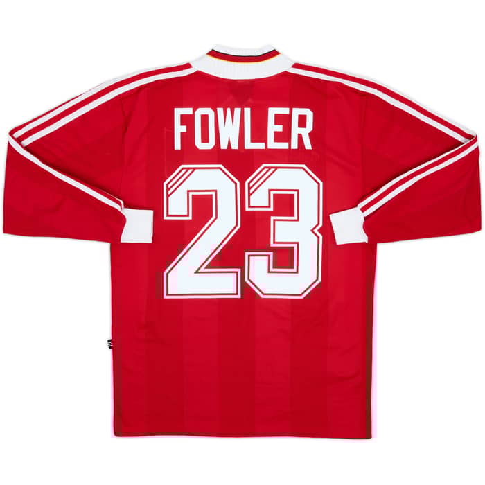 1995-96 Liverpool Home L/S Shirt Fowler #23 - 6/10 - (M)