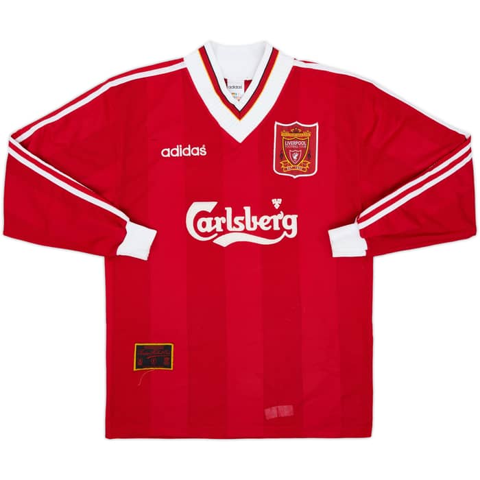 1995-96 Liverpool Home L/S Shirt Fowler #23 - 6/10 - (M)