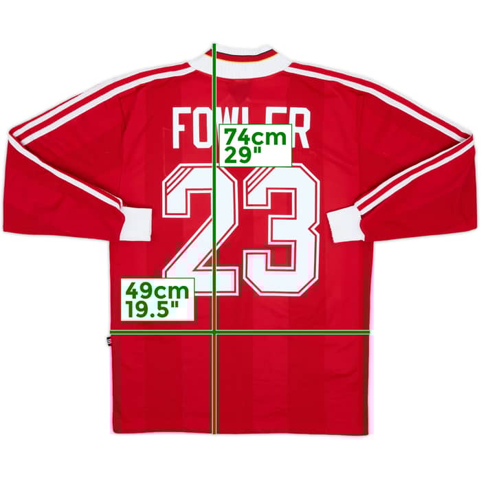 1995-96 Liverpool Home L/S Shirt Fowler #23 - 6/10 - (M)