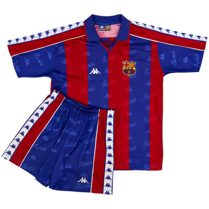 1992-95 Barcelona Basic Home Shirt & Shorts - 8/10 - (S)