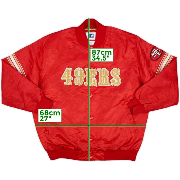 1990-95 San Francisco 49ers Starter Satin Varsity Jacket - 8/10 - (XXL)