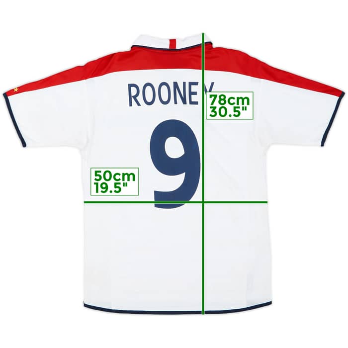 2003-05 England Home Shirt Rooney #9 - 5/10 - (L)