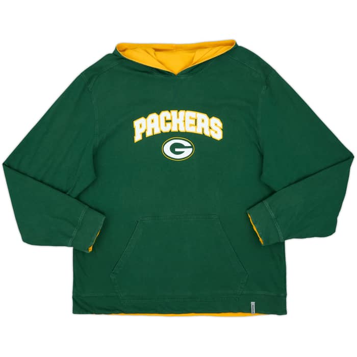 2008-11 Green Bay Packers Reebok Reversible Hooded Sweat Top - 9/10 - (XL)