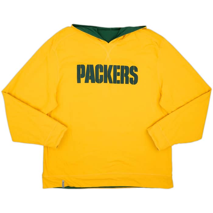 2008-11 Green Bay Packers Reebok Reversible Hooded Sweat Top - 9/10 - (XL)