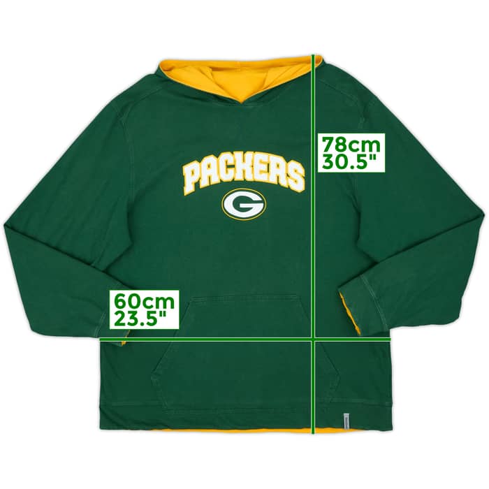 2008-11 Green Bay Packers Reebok Reversible Hooded Sweat Top - 9/10 - (XL)