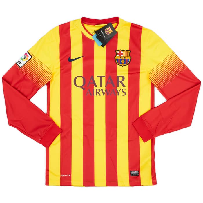 2013-15 Barcelona Away L/S Shirt Messi #10 (S)