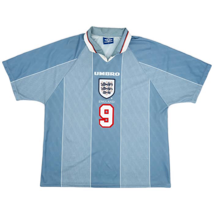 1995-97 England Away Shirt Shearer #9 - 8/10 - (XL)