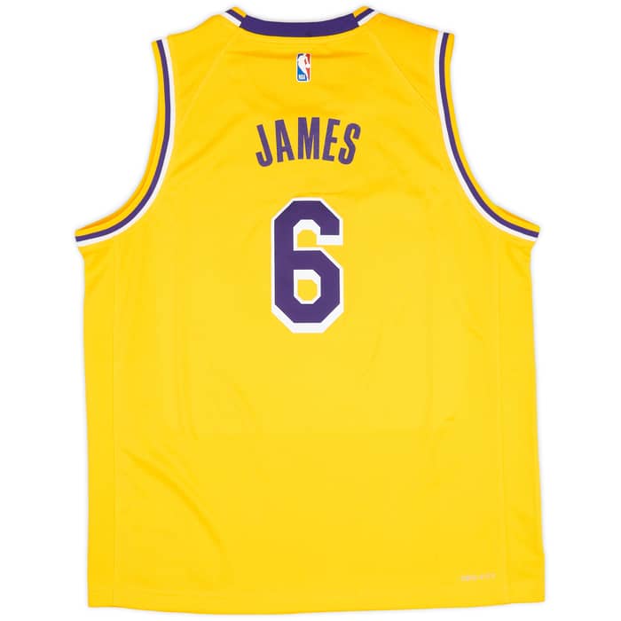 2021-23 LA Lakers James #6 Nike Swingman Away Jersey (XL.Kids)