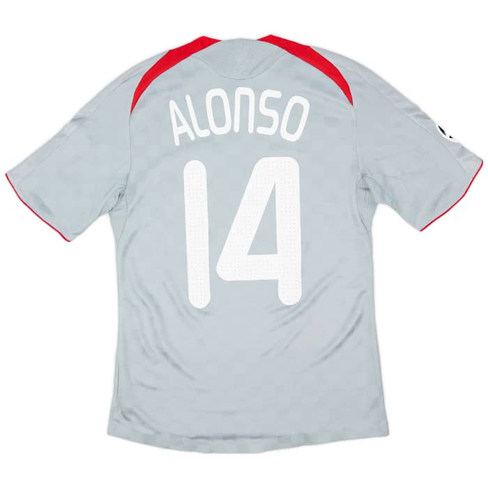 2008-09 Liverpool Player Issue CL Away Shirt Alonso #14