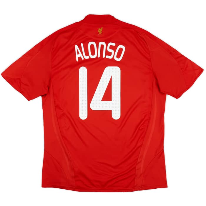 2008-10 Liverpool Home Shirt Alonso #14 - 6/10 - (S)