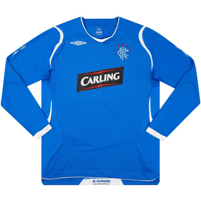 2008-09 Rangers Home L/S Shirt Velicka #37 - 6/10 - (L)
