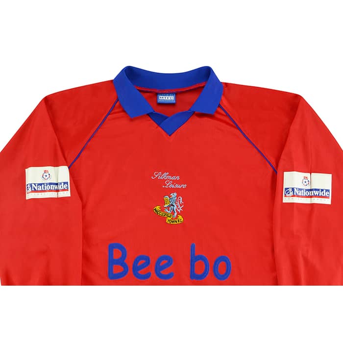 2000-01 Macclesfield Town Match Issue Signed Away L/S Shirt Shuker #7