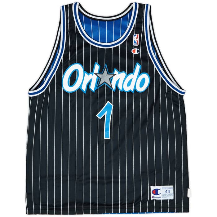 1995-98 Orlando Magic Hardaway #1 Champion Jersey (Reversible) L