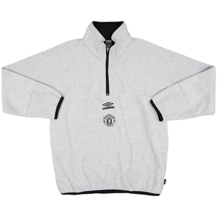2000-02 Manchester United Umbro 1/4 Zip Fleece Top - 8/10 - (M)
