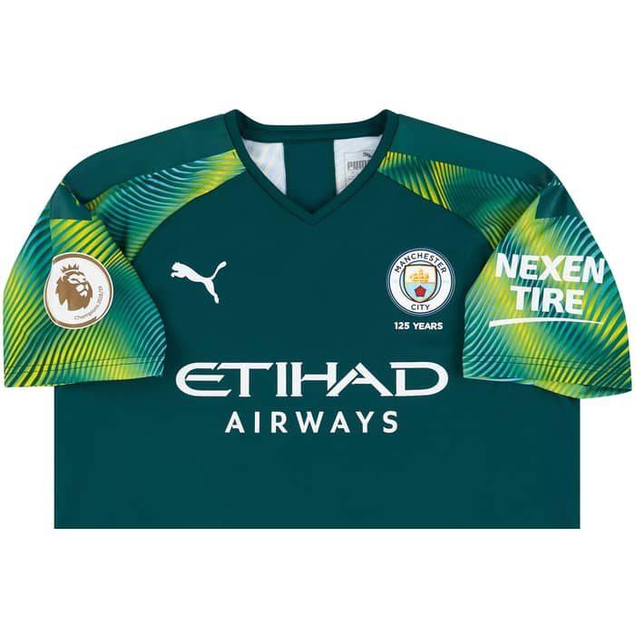 2019-20 Manchester City Match Issue GK Shirt Grimshaw #32