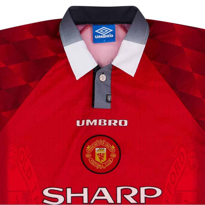 1996-98 Manchester United Home Shirt - 8/10 - Y