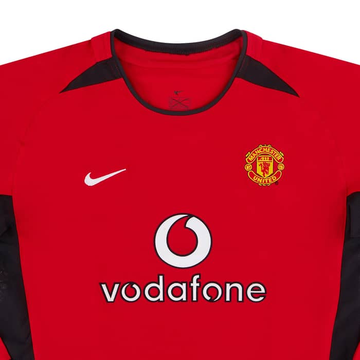 2002-04 Manchester United Home L/S Shirt - NEW - (KIDS)