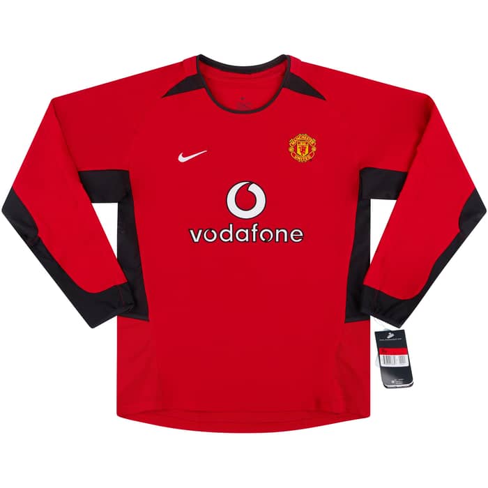 2002-04 Manchester United Home L/S Shirt - NEW - (KIDS)