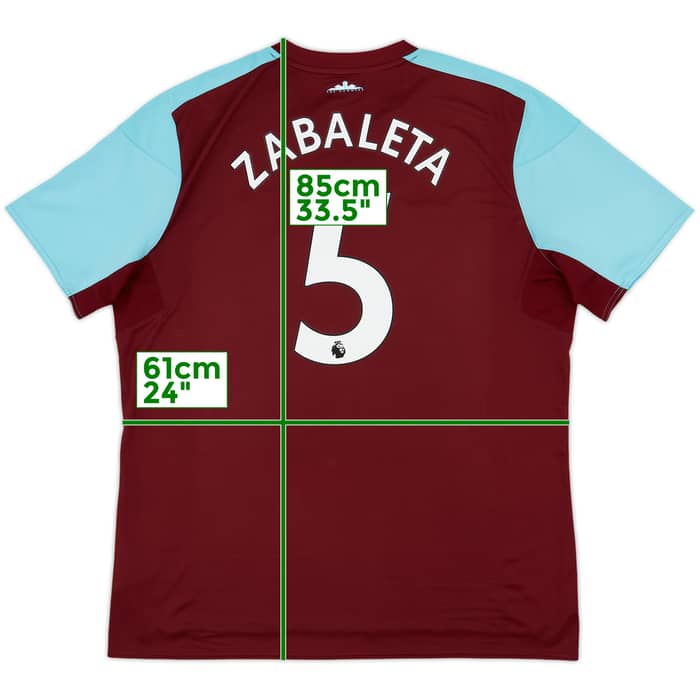 2017-18 West Ham Home Shirt Zabaleta #5 - 7/10 - (3XL)