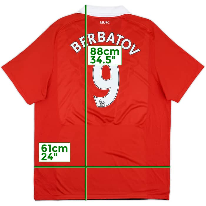 2010-11 Manchester United Home Shirt Berbatov #9 (XL)