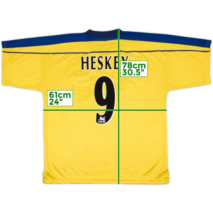 1999-01 Leicester Third Shirt Heskey #9 - 7/10 - (XL/XXL)