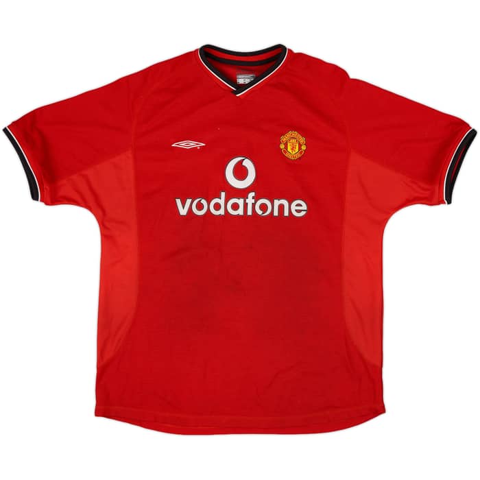 2000-02 Manchester United Home Shirt Cole #9 - 7/10 - (XL)